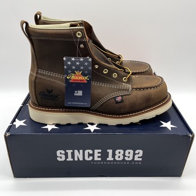 Thorogood Boots Men s 10 D Steel Toe Moc Toe 804-4575 American Heritage 6'' USA
