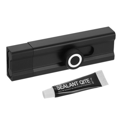 Slide Lock, 4'' Aluminum Alloy Adhesive Security Barrel Slide Bolt Latch, Black
