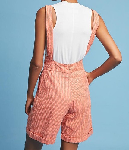 Anthropologie (Seen Worn Kept) Textured Shortalls (L) NWT - $118.00 - 第 3/3 張圖片