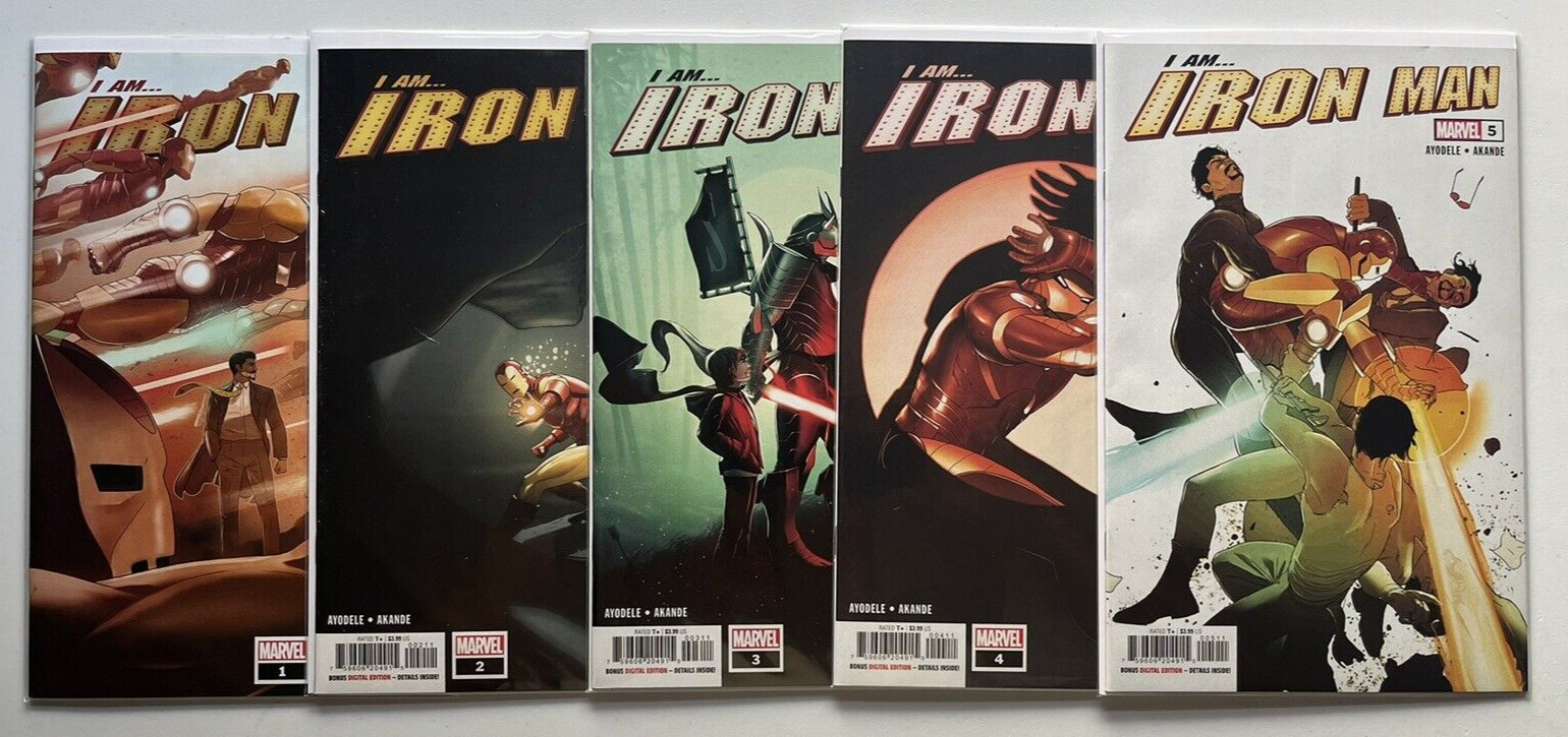 I Am Iron Man 1 2 3 4 5 Complete Series Set Lot Run / Marvel Comics 2023