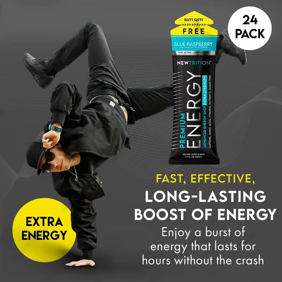NewTrition Extra Strength Energy Shots - Variety2 - 12Ct Foto 3 de 4