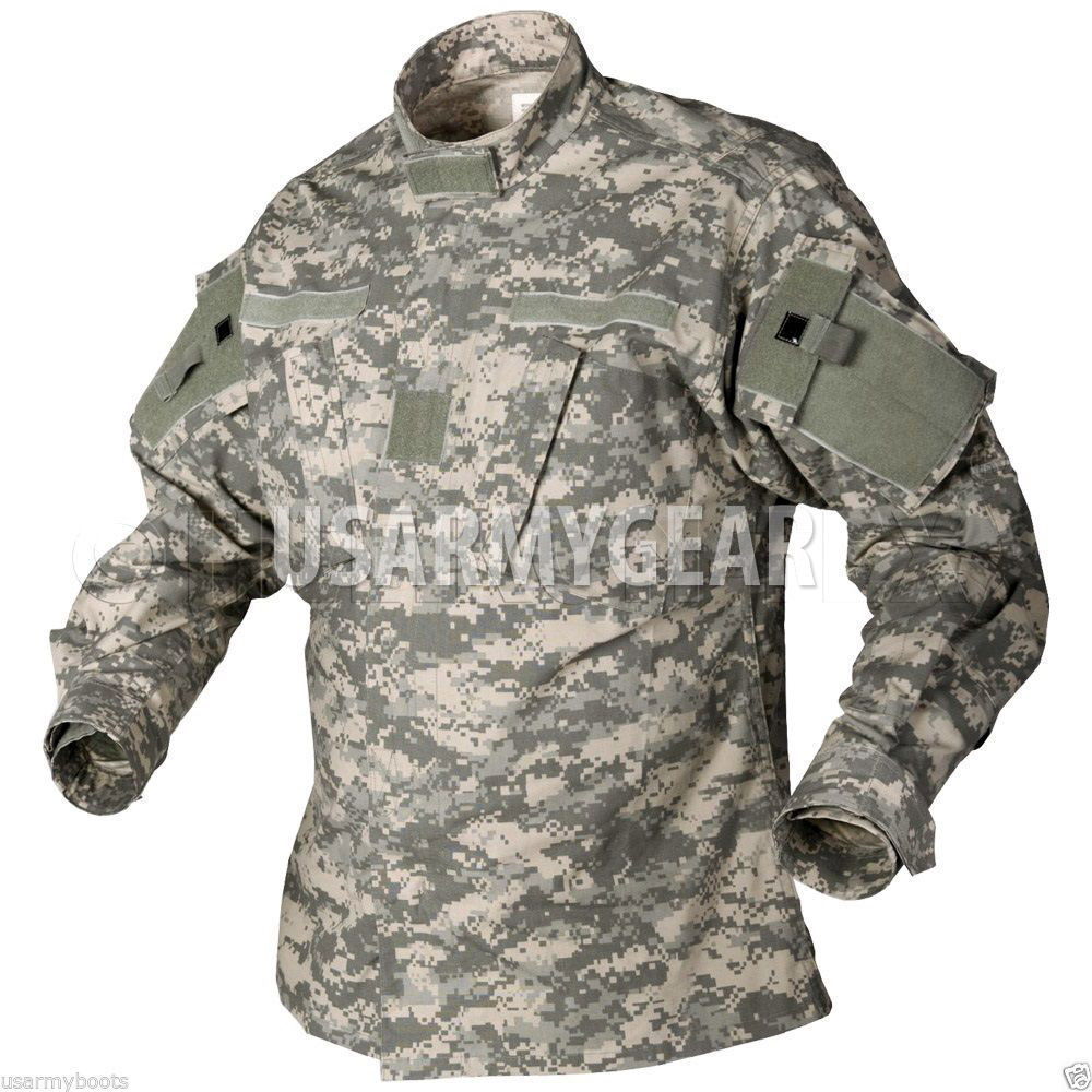 US Army Military Acu Digital Camo Combat Uniform Shirt Top Jacket S M L XL  USGI