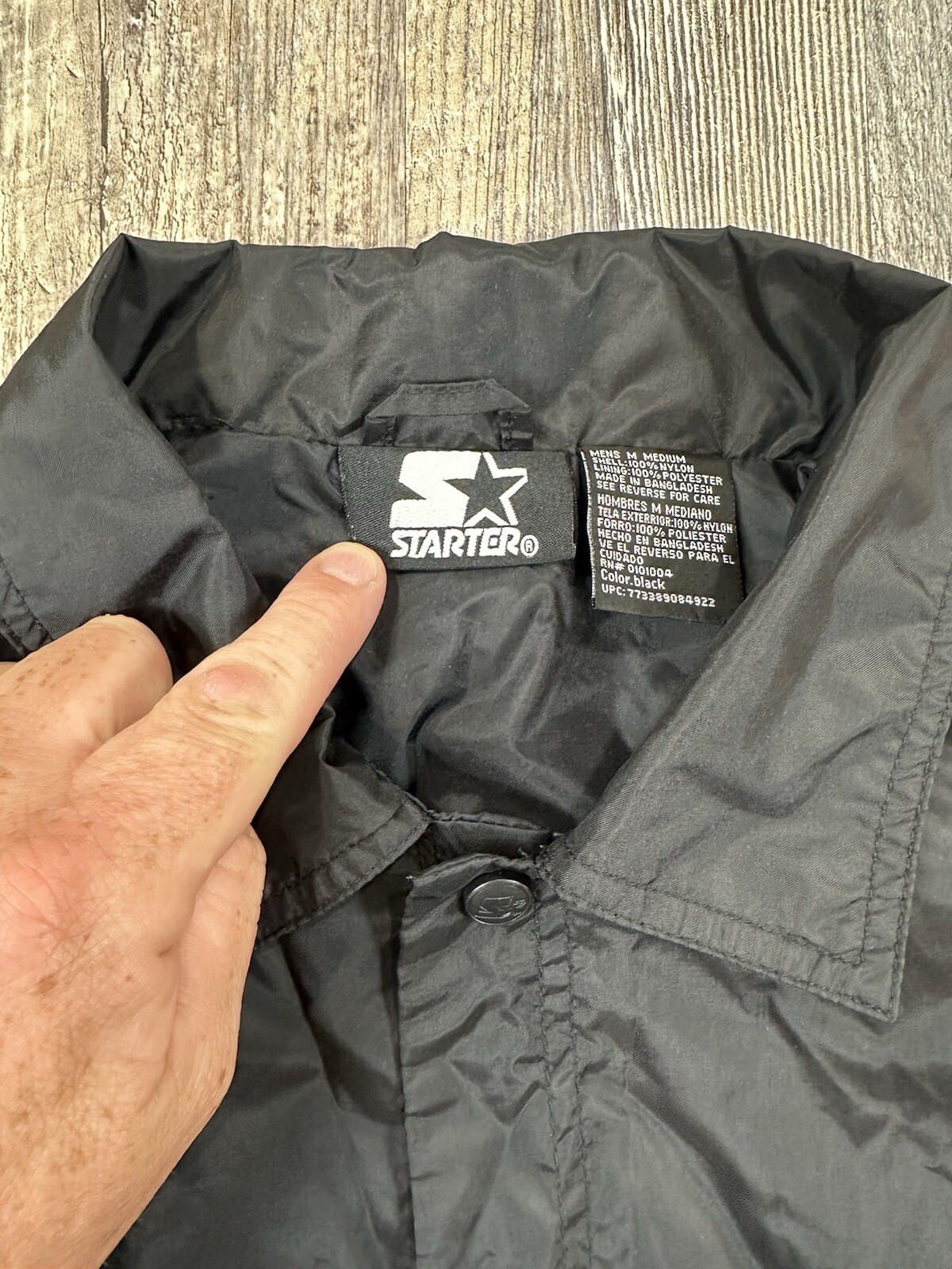 Vintage Starter Collared Snap Button Windbreaker … - image 7