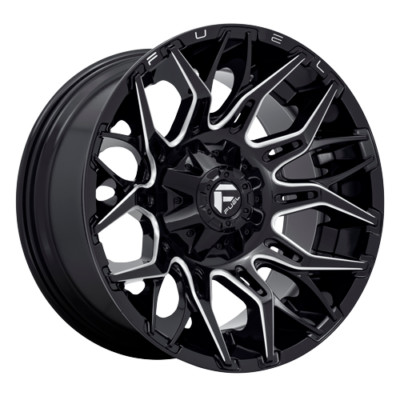 22 Inch Black Wheels Rims Fuel Twitch D769 22x12 Lifted Toyota Tacoma 4Runner