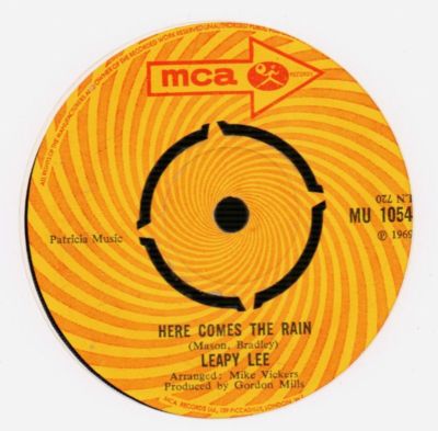 Leapy Lee(7'' Vinyl)Here Comes The Rain/ Three Little Words-MCA-MU 1054-Ex/VG