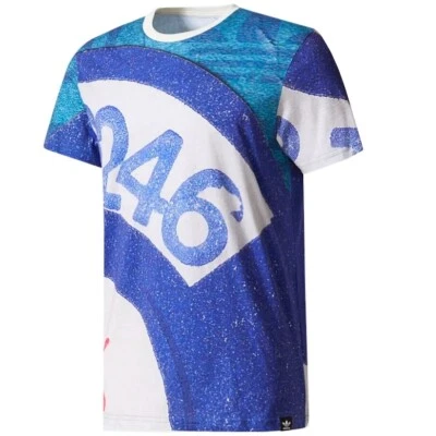 adidas Originals Archive Catalog Tee Kinder T-Shirt Logo Jungs weiß blau 164-182 - Bild 1 von 4