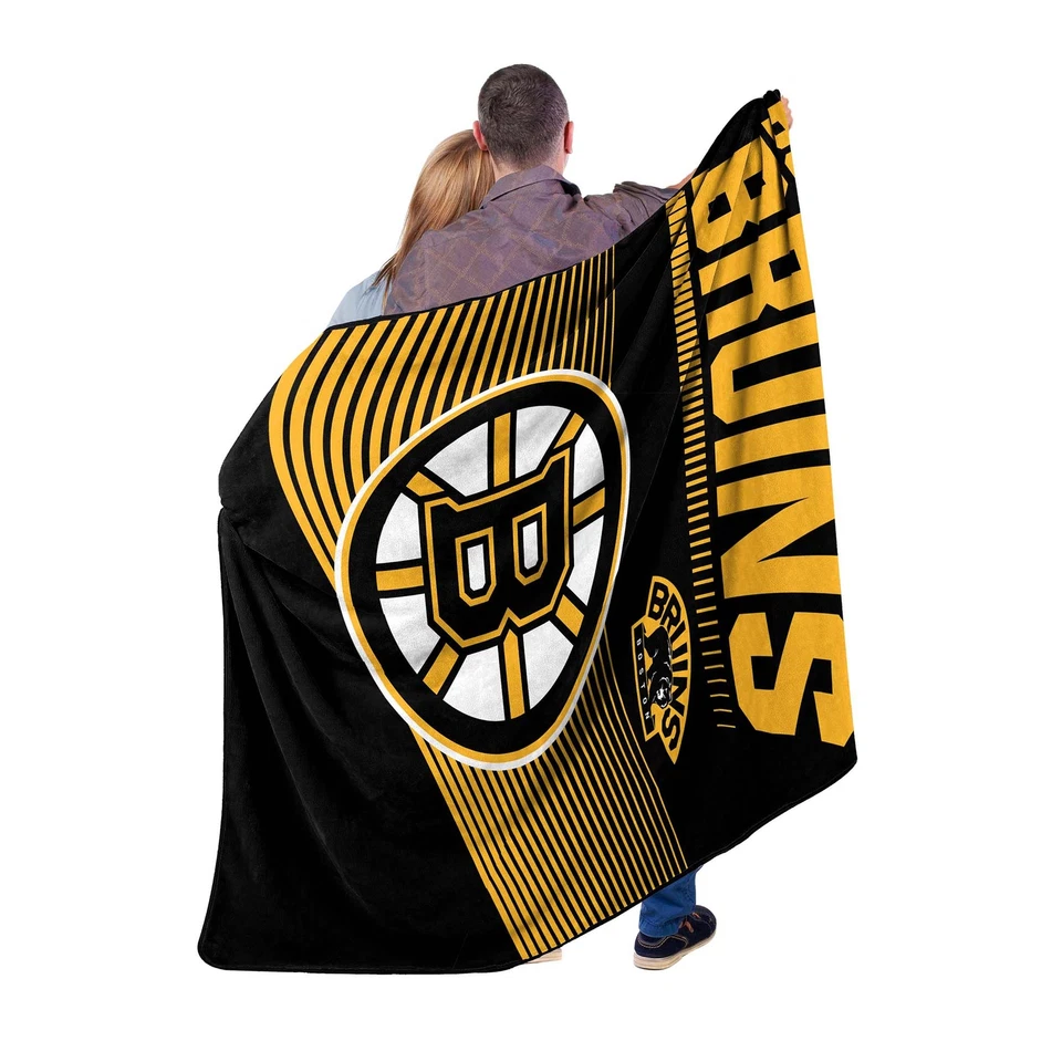 Manta Raschel 60" x 80" Boston Bruins con licencia oficial de la NHL Foto 3 de 4