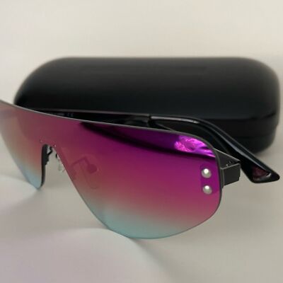 NEW McQ Alexander McQueen Unisex Flat Top Shield Sunglasses, 99mm NEW McQ Alexander McQueen Unisex Flat Top Shield Sunglasses  main image 4