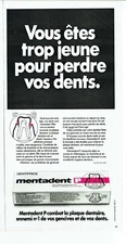 Advertising 520 1975 Mentadent Toothpaste P Dental Plaque Gum