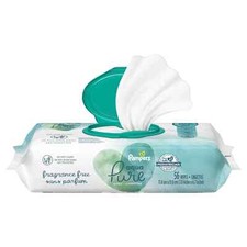 Pampers Aqua Pure Baby Wipes 1X Flip-Top Pack 56 Wipes, 3 Pk