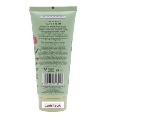 Heathcote & Ivory Nathalie Lete ORANGE FLOWER Hand Cream 3.4 oz LAMB & MUSHROOM - Picture 2 of 2