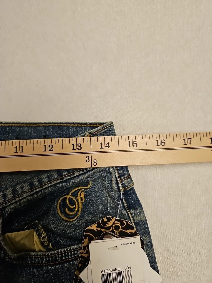 Fabulosity Denim Capri Elástico Juniors Talla 7 Bolsillos Embellecidos NUEVO Foto 3 de 4