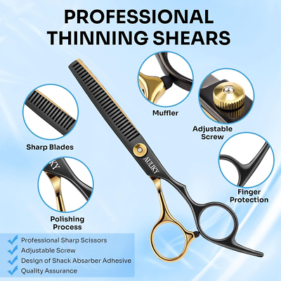 15 Pc Professional Stainless Steel Hair Cutting Scissors Set Amazon.com : Professional Hair Cutting Scissors Sets  main image 4