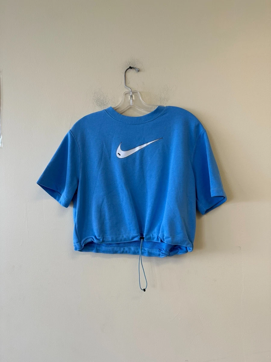 Blue nike sales crop top