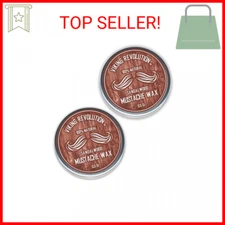 Viking Revolution Mustache Wax 2 Pack - Beard & Moustache Wax for Men - Strong H