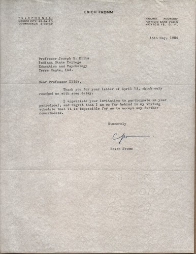 Erich Fromm-Typed Letter Signed-1964