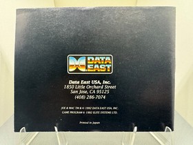 ORIGINAL NES Nintendo JOE & MAC Instruction Booklet Manual Book Only