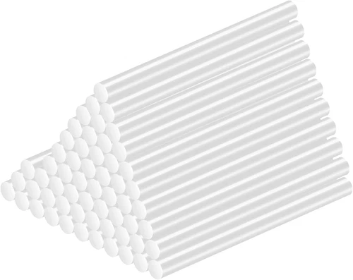 58 Pz Stick Colla a Caldo, Ø 11 Mm X 170 Mm Ricariche Colla a Caldo Stick Traspa