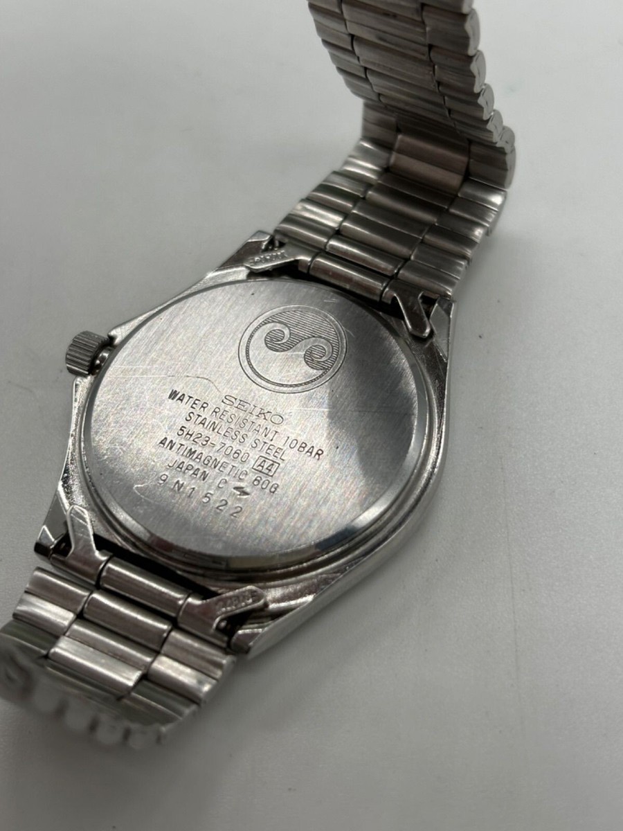 SEIKO Quartz Watch Chronos 5H237060 Antimagnetic Silver