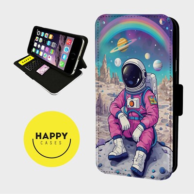 ASTRONAUT ALIEN PLANET - Kunstleder Flip Handyhülle - iPhone/Samsung