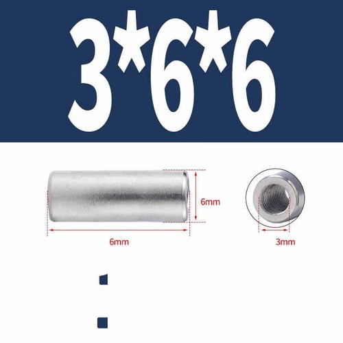 Round Studding Connector Nuts A2 Stainless Steel All Thread Rod Bar M2 M2.5-M6 - Picture 22 of 84