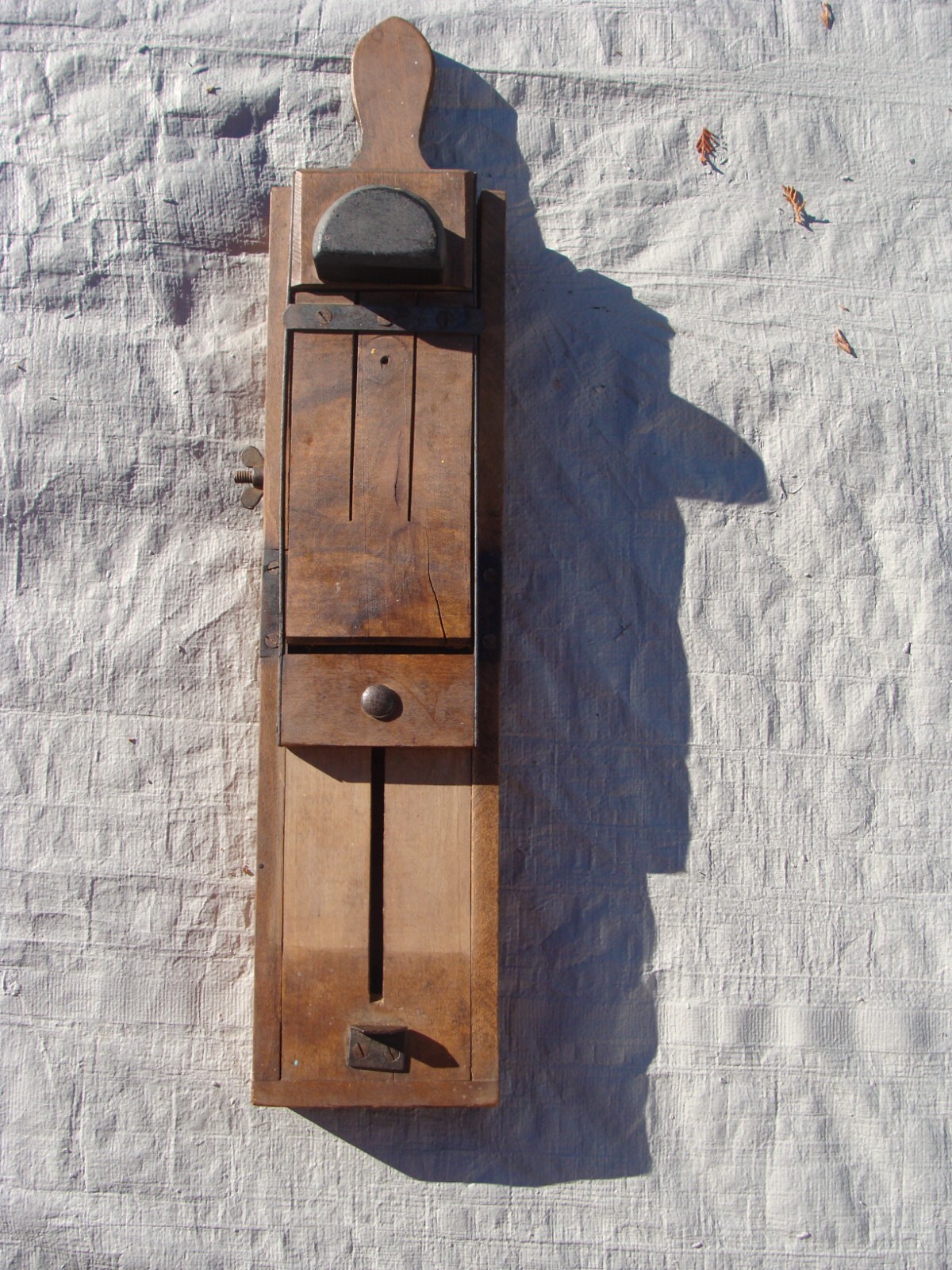Antique wooden slicer sauerkraut mandoline cutter primitive apple