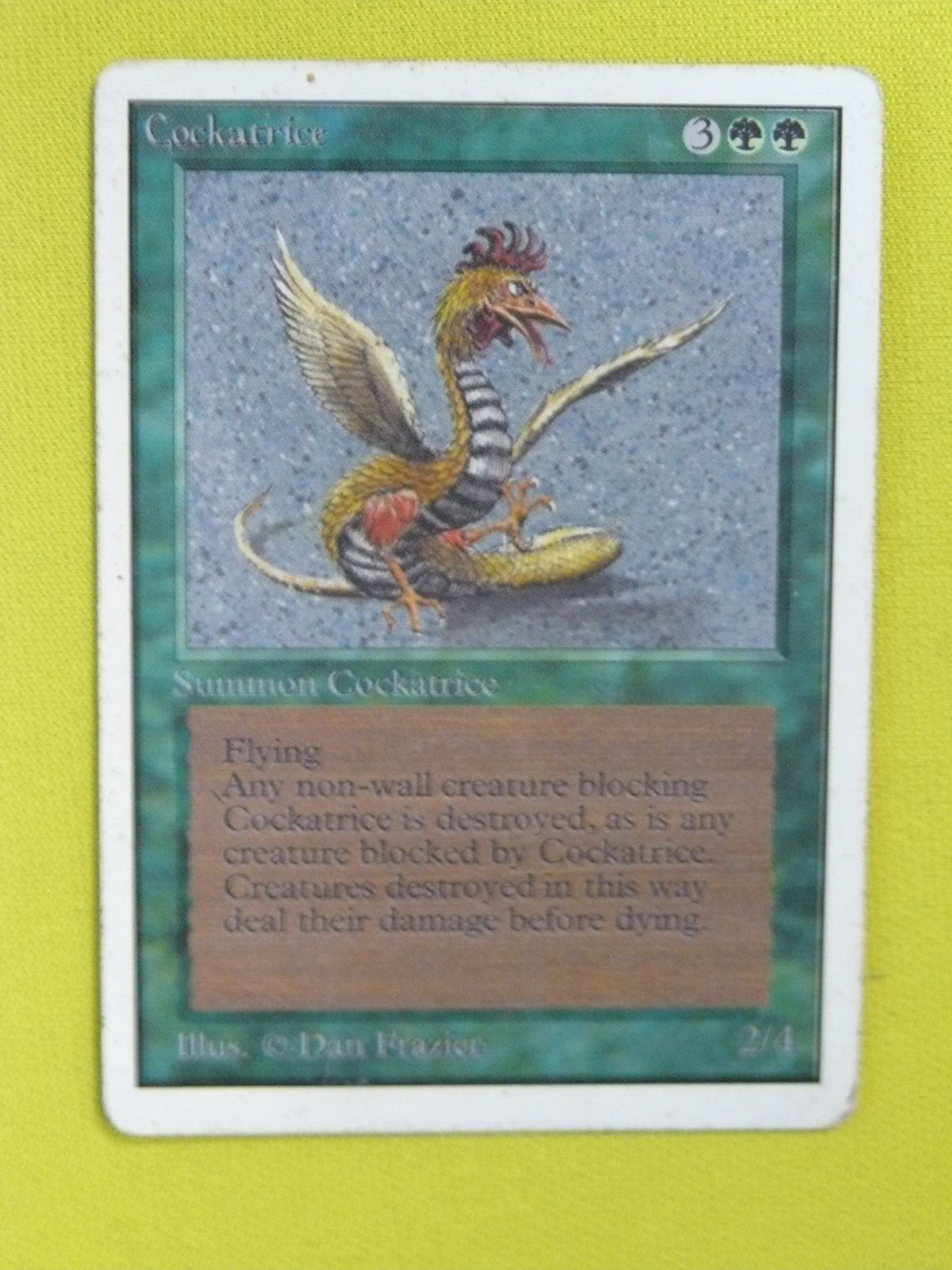 Cockatrice - Rare Green Creature - HP - Unlimited MTG