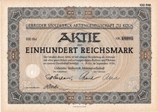 € 8 Lot 10x Gebrüder Stollwerck AG Aktie Köln 1932 Schokolade Pralinen Süßwaren