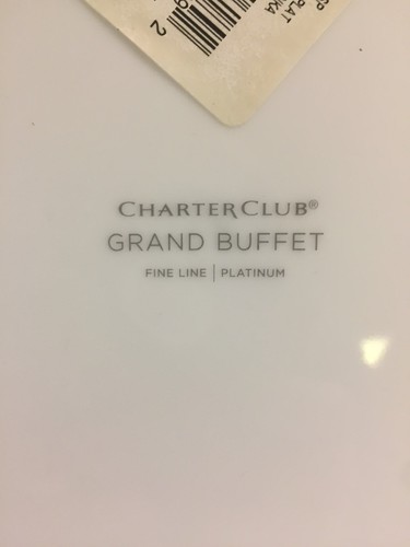 1 GRAND BUFFET PLATINUM Charter Club Fine Line 11.5” Dinner Plate 0625553321 - Picture 4 of 4