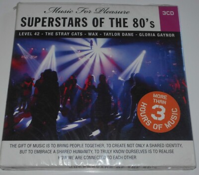 SUPERSTARS OF THE 80'S / 3 CD'S NEU OVP THE STRAY CATS LEVEL 42 GAZEBO F.R.DAVID