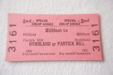 1965 Hillfoot to Hyndland Partrick Hill British Rail Railway Train Ticket
