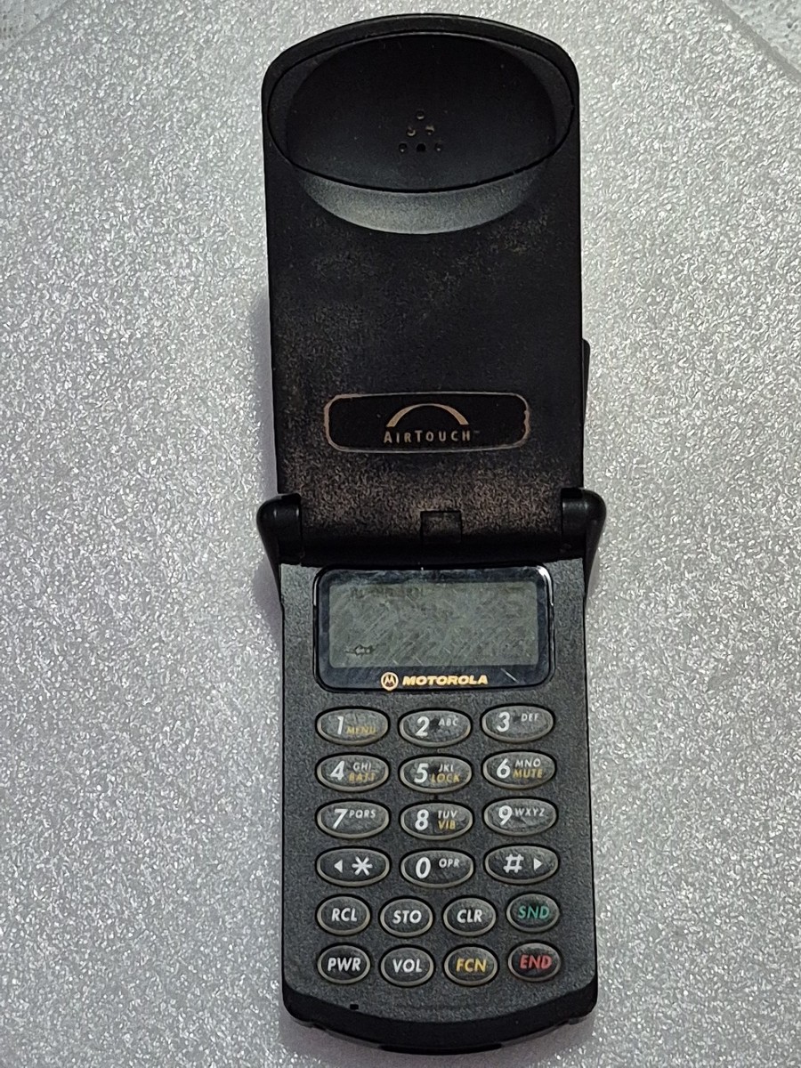 Vintage MOTOROLA StarTAC Gray Cellular Cell Flip Phone. UNTESTED