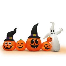 8ft Halloween Pumpkin Family Ghost Inflatable Yard Decoration FREE SHIPPING
