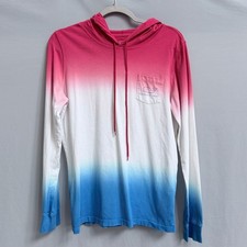 Vineyard Vines Ombre Red White and Blue Americana Lightweight Hoodie