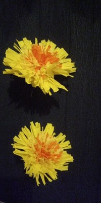 20 x große krepprosen  krepp papier Blumen  10 cm, mit Draht, ELIT ETNO DEKO