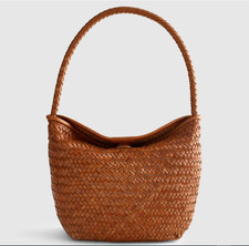 Madewell The Signature Woven Shoulder Bag Burnt Sienna Leather Purse