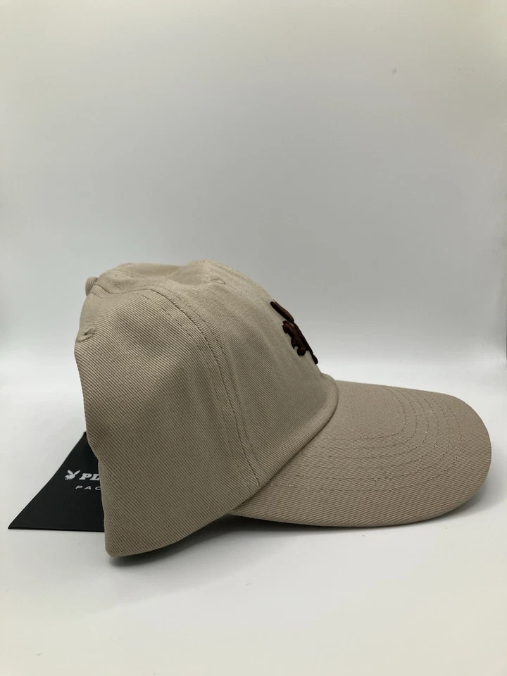 Pacsun Embroidered Playboy Tan Hat Baseball Cap - Image 4 of 4