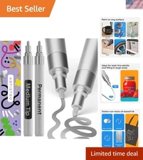 ARTISTRO 2 Silver Permanent Marker - Waterproof Markers for Tire, Fabric, Roc...