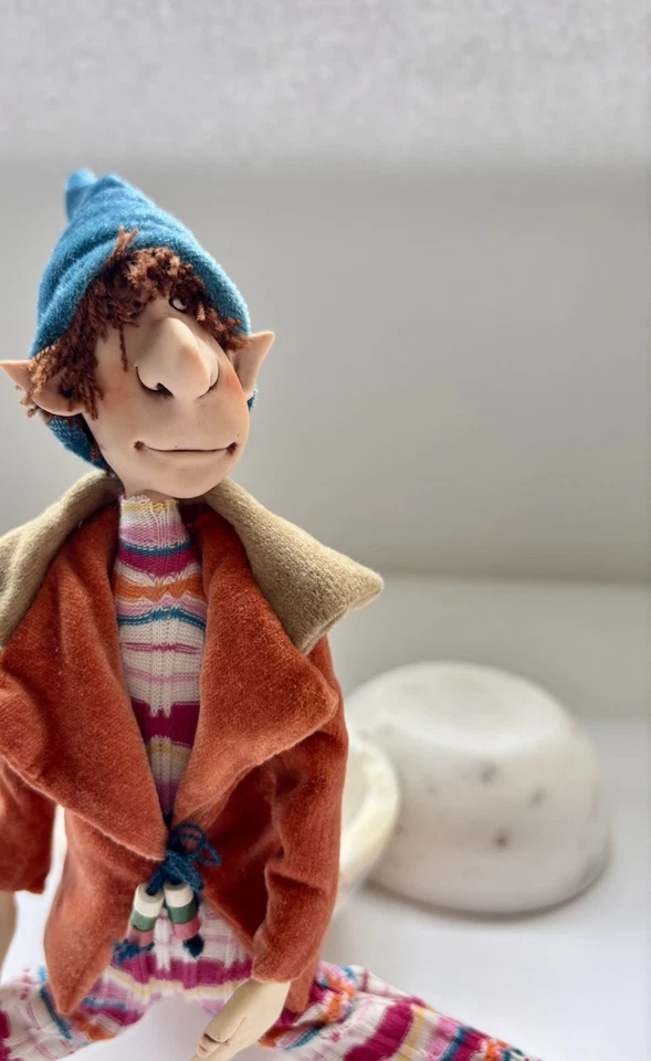 Elf handmade collectible art doll OOAK, whimsical, posable ,figurine Roberto - Image 2 of 4