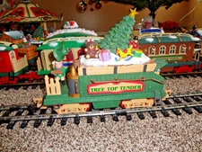 New Bright Holiday Express TREE TOP TENDER 380 series train Animated 385 386