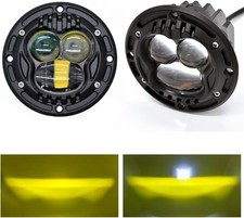 2pcs 4 Inch Flush Mount LED Pod Lights Amber Off Road Driving Bumper 2pcs Round