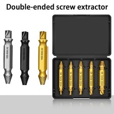 Damaged Screw Extractor Set HSS Drill Bit Easy Out Broken Bolt Stripped Remover.