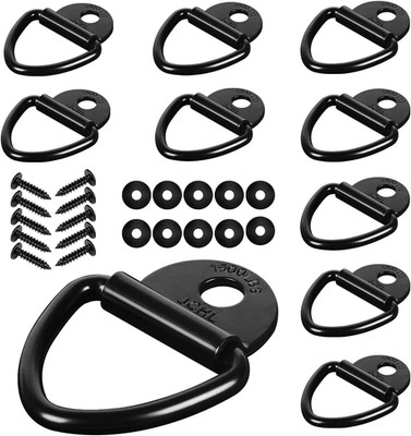 Cargo Tie-Down Anchors, 10PCS V-Ring 2'' Diameter Steel V-Ring Bolt on Trailer An