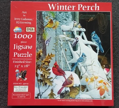 Puzzle 1000 Teile Sunsout Winter Vögel smartcut