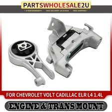 2x Engine Motor and Transmission Mount for Chevy Volt Cadillac ELR Auto Trans.