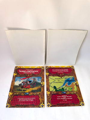 1983 TSR AD&D - WORLD OF GREYHAWK FANTASY SETTING - Both Maps/Books (no box)