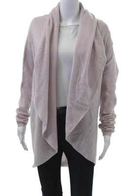 Repeat Women 100% Cashmere Pink Cardigan Long Sleeve Size S