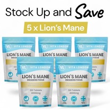 Lions Mane Mushroom 4000mg 600 Tablets (Not Capsules Or Gummies) Focus Brain