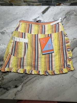 Boutique Nick Nack Patty Wack Multi Striped Skort Skirt Shorts Size 6X NWT