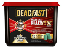Deadfast Mouse and Rat Killer plus Poison, 15 Block - Green